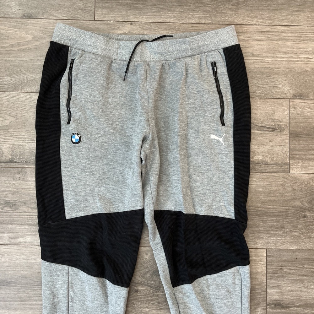 PUMA X BMW Motorsport Jogger Sweatpants Mens 2XL Gray - Picture 2 of 10